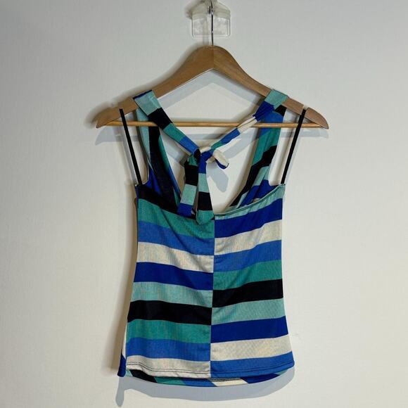 Multicolor Blue Striped Top L - Picture 4 of 5